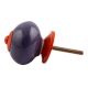 Purple Round Orange Fitting Ceramic Knob
